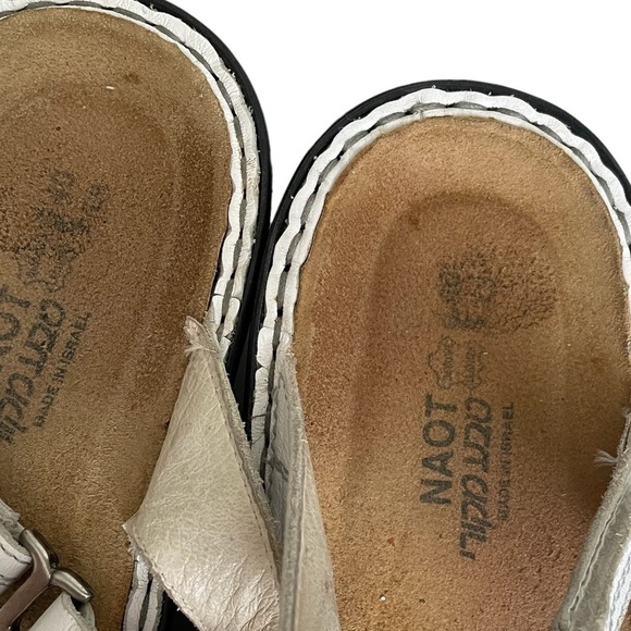 NAOT Leather Velcro Strap Sandals White 40 - Picture 12 of 12